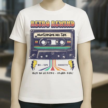 Retro MC 1950 bis 2010 + Wunschtext • Ladies Premium T-Shirt XS-2XL aus Bio-Baumwolle für Damen • Exklusivdesign • personalisiert
