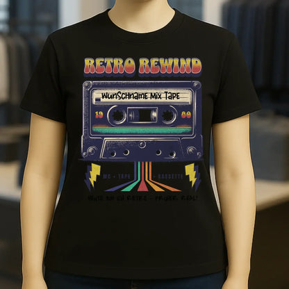 Retro MC 1950 bis 2010 + Wunschtext • Ladies Premium T-Shirt XS-2XL aus Bio-Baumwolle für Damen • Exklusivdesign • personalisiert