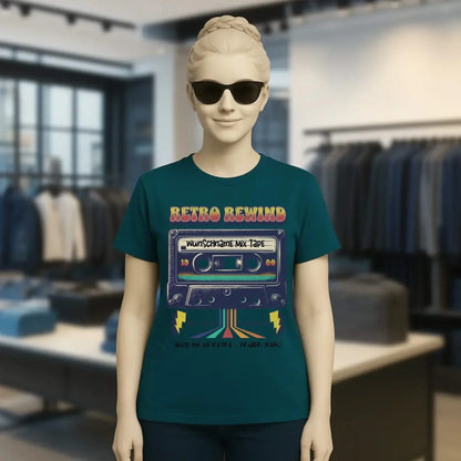 Retro MC 1950 bis 2010 + Wunschtext • Ladies Premium T-Shirt XS-2XL aus Bio-Baumwolle für Damen • Exklusivdesign • personalisiert