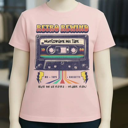 Retro MC 1950 bis 2010 + Wunschtext • Ladies Premium T-Shirt XS-2XL aus Bio-Baumwolle für Damen • Exklusivdesign • personalisiert