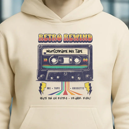 Retro MC 1950 bis 2010 + Wunschtext • Unisex Premium Hoodie XS-5XL aus Bio-Baumwolle für Damen & Herren