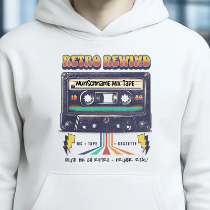 Retro MC 1950 bis 2010 + Wunschtext • Unisex Premium Hoodie XS-5XL aus Bio-Baumwolle für Damen & Herren