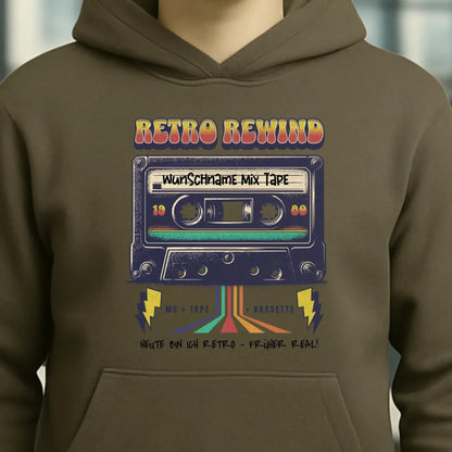 Retro MC 1950 bis 2010 + Wunschtext • Unisex Premium Hoodie XS-5XL aus Bio-Baumwolle für Damen & Herren
