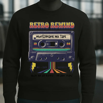 Retro MC 1950 bis 2010 + Wunschtext • Unisex Sweatshirt Bio-Baumwolle in 4 Farben XS-3XL • personalisiert