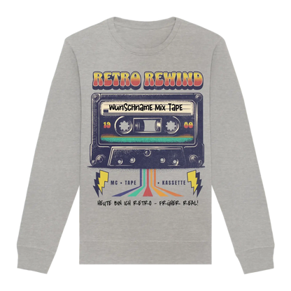 Retro MC 1950 bis 2010 + Wunschtext • Unisex Sweatshirt Bio-Baumwolle in 4 Farben XS-3XL • personalisiert