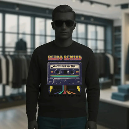 Retro MC 1950 bis 2010 + Wunschtext • Unisex Sweatshirt Bio-Baumwolle in 4 Farben XS-3XL • personalisiert