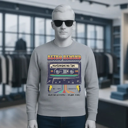 Retro MC 1950 bis 2010 + Wunschtext • Unisex Sweatshirt Bio-Baumwolle in 4 Farben XS-3XL • personalisiert