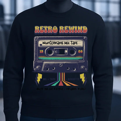 Retro MC 1950 bis 2010 + Wunschtext • Unisex Sweatshirt Bio-Baumwolle in 4 Farben XS-3XL • personalisiert