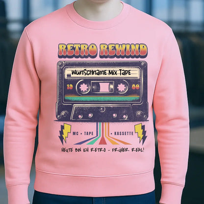 Retro MC 1950 bis 2010 + Wunschtext • Unisex Sweatshirt Bio-Baumwolle in 4 Farben XS-3XL • personalisiert