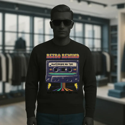 Retro MC 1950 bis 2010 + Wunschtext • Unisex Sweatshirt Bio-Baumwolle in 4 Farben XS-3XL • personalisiert