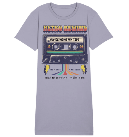 Retro MC 1960 bis 1999 + Wunschtext • Ladies Premium T-Shirt Kleid aus Bio - Baumwolle S - 2XL • Exklusivdesign • personalisiert von HalloGeschenk.de