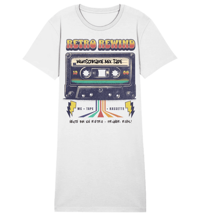 Retro MC 1960 bis 1999 + Wunschtext • Ladies Premium T-Shirt Kleid aus Bio - Baumwolle S - 2XL • Exklusivdesign • personalisiert von HalloGeschenk.de