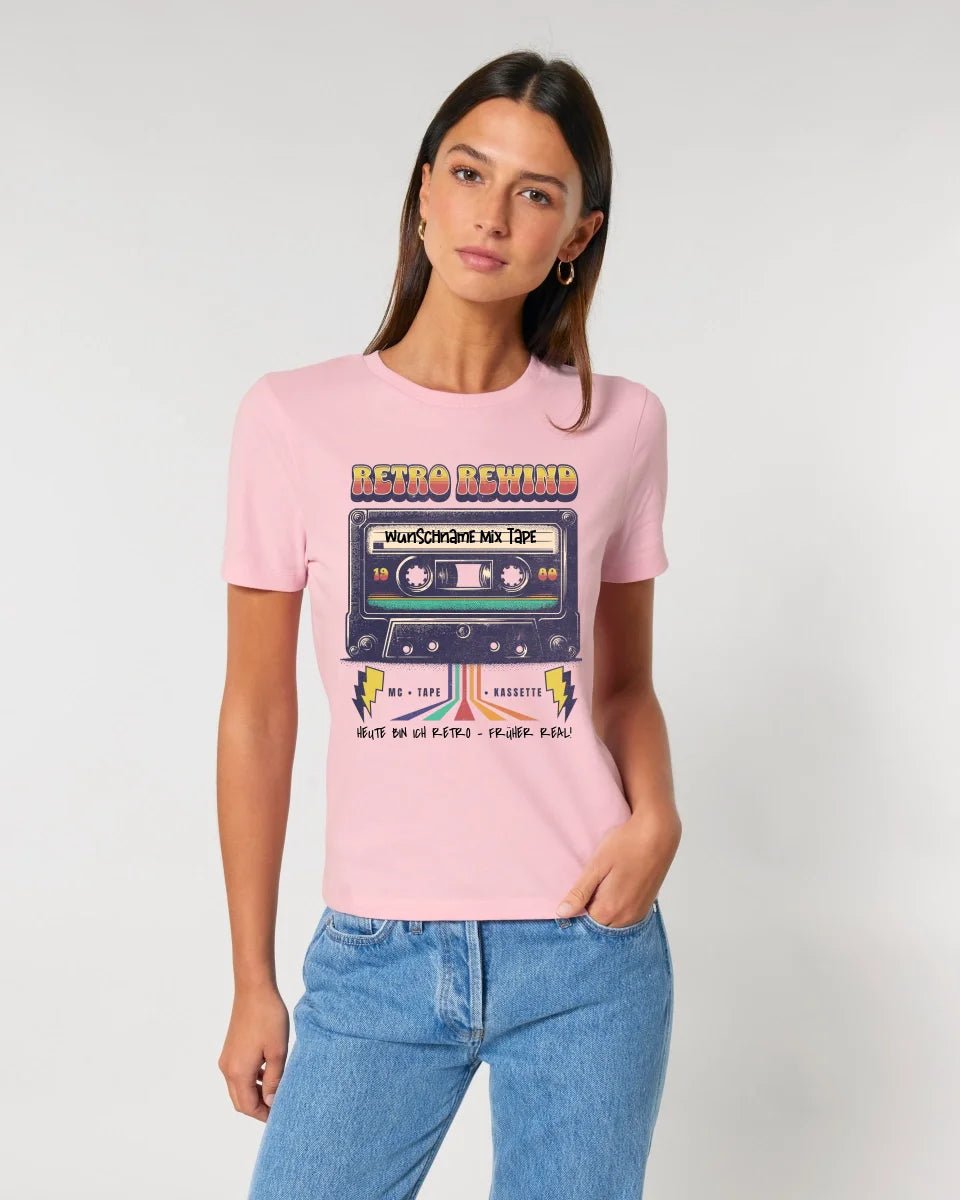 Retro MC 1960 bis 1999 + Wunschtext • Ladies Premium T-Shirt XS - 2XL aus Bio - Baumwolle für Damen • Exklusivdesign • personalisiert von HalloGeschenk.de