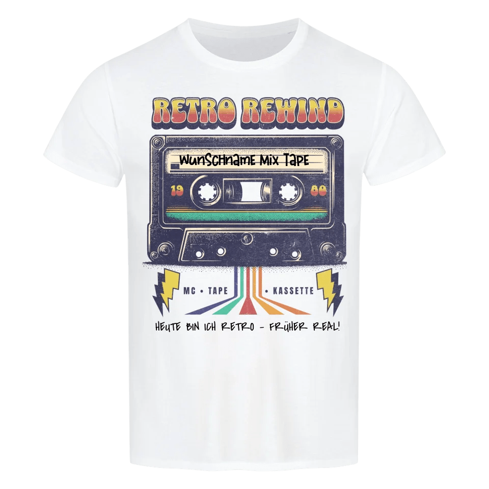 Retro MC 1960 bis 1999 + Wunschtext • preiswertes Classic T-Shirt Unisex/Bio von HalloGeschenk.de