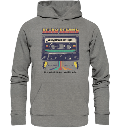 Retro MC 1960 bis 1999 + Wunschtext • Unisex Premium Hoodie XS - 5XL aus Bio - Baumwolle für Damen & Herren von HalloGeschenk.de