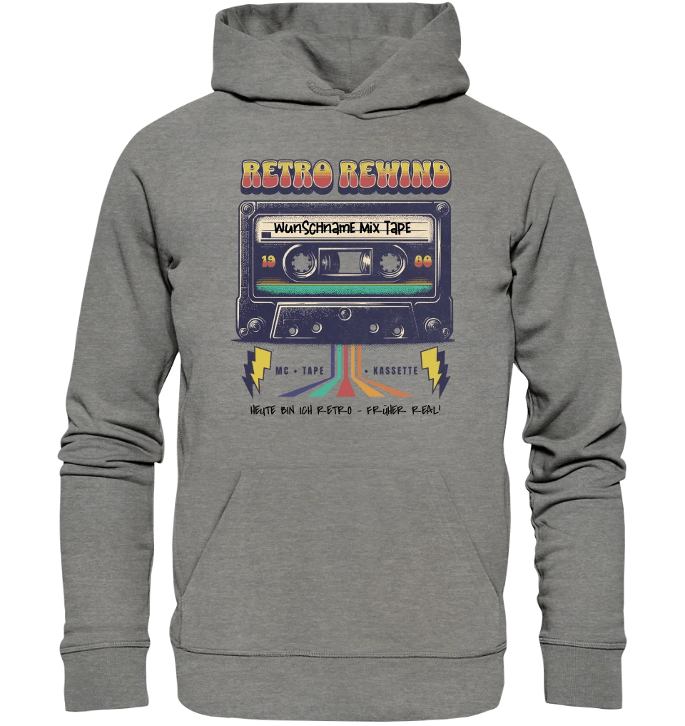 Retro MC 1960 bis 1999 + Wunschtext • Unisex Premium Hoodie XS - 5XL aus Bio - Baumwolle für Damen & Herren von HalloGeschenk.de