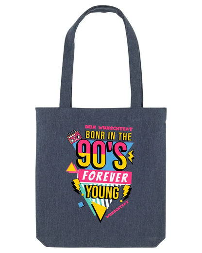 Retro MC mit Jahreszahl 1950 - 2010 • mehrere Artikel • ’Statement-Collection’ • Wunschtext • Mein Motiv • Stofftasche