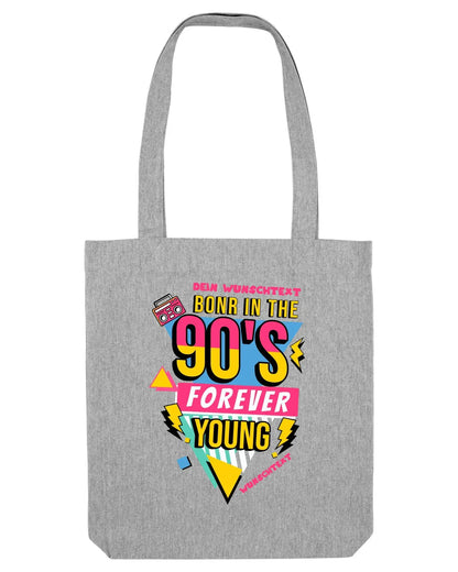 Retro MC mit Jahreszahl 1950 - 2010 • mehrere Artikel • ’Statement-Collection’ • Wunschtext • Mein Motiv • Stofftasche