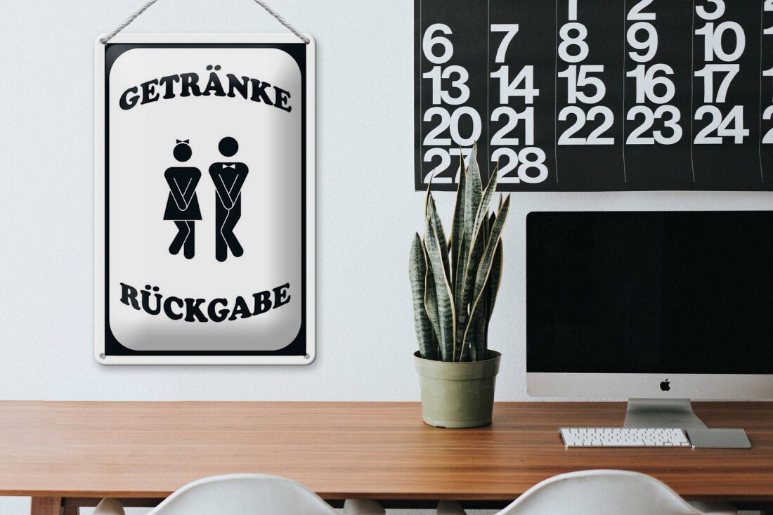 Getränkerückgabe • Blechschild 20x30cm
