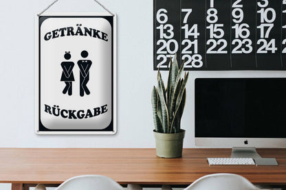 Getränkerückgabe • Blechschild 20x30cm