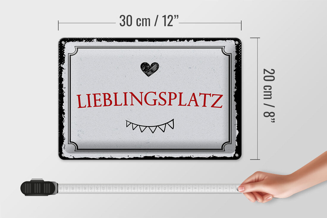 Lieblingsplatz • Blechschild 20x30cm