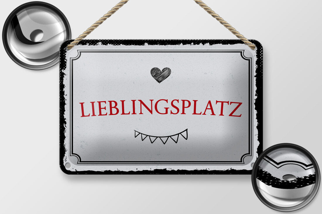 Lieblingsplatz • Blechschild 20x30cm