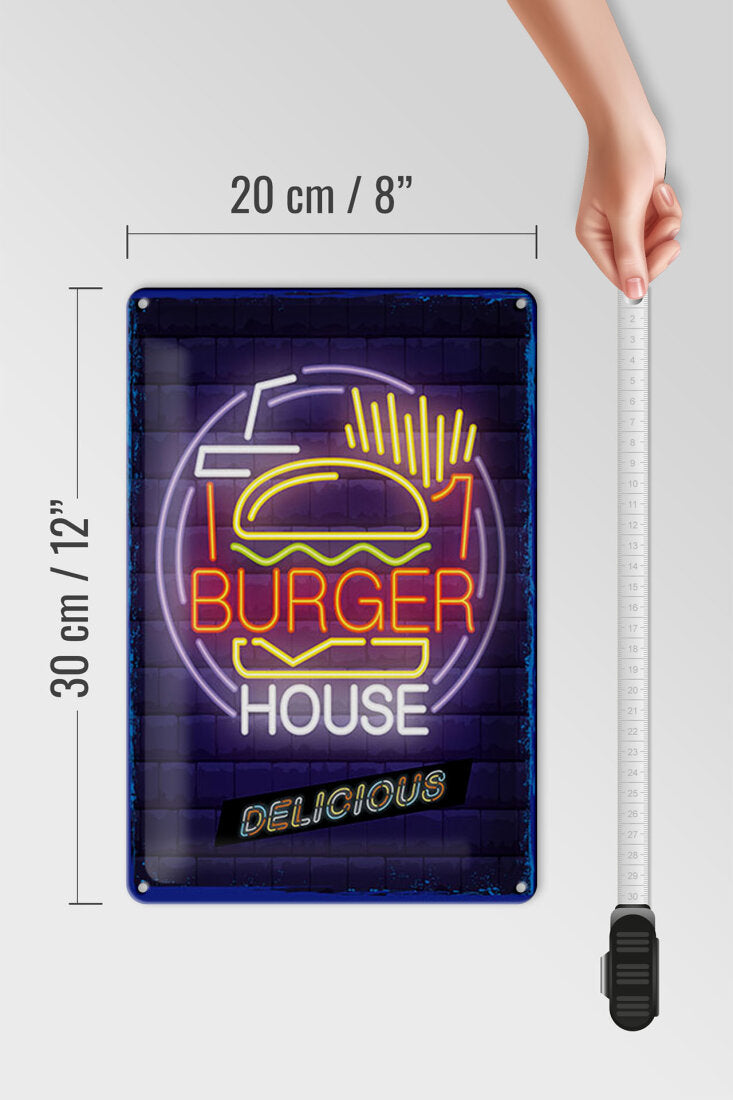 Burger House • Blechschild 20x30cm