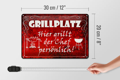 Grillplatz • Blechschild 20x30cm