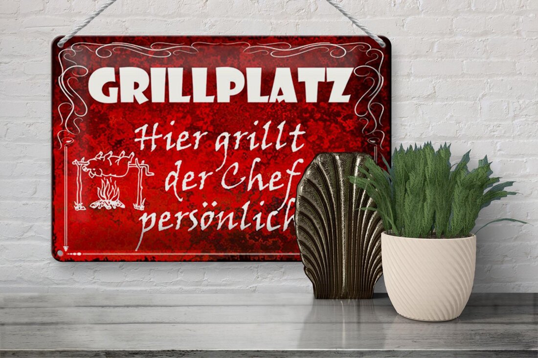 Grillplatz • Blechschild 20x30cm