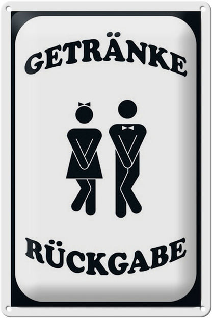 Getränkerückgabe • Blechschild 20x30cm