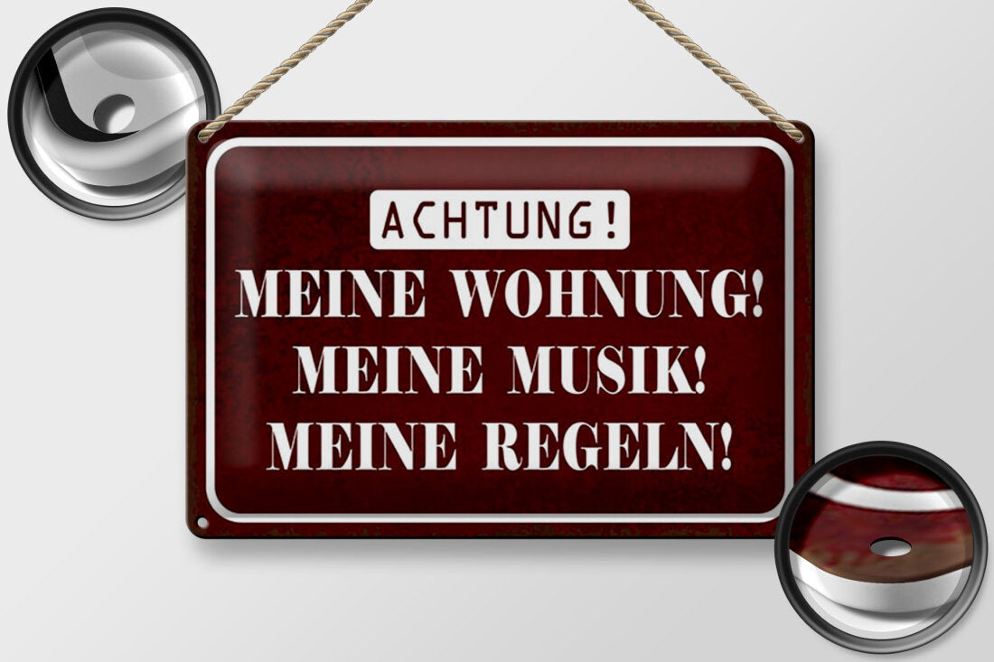 Meine Wohnung • Blechschild 20x30cm