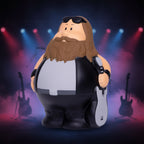 Rockstar bert anti-stress-quetsch-figur schwarze und graue gummiente mit jason aldean look akustikgitarre