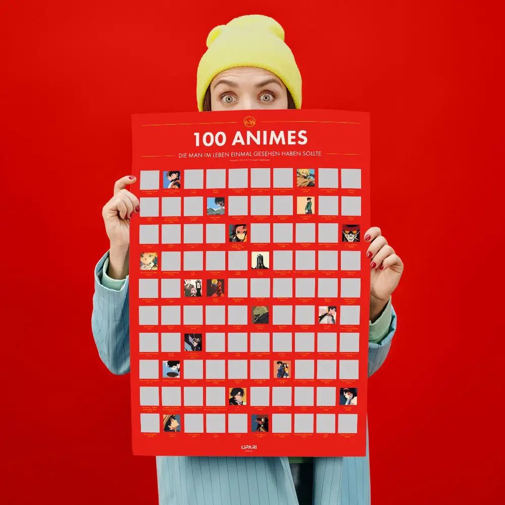 Rubbelposter: 100 Anime die man im Leben einmal gesehen haben sollte Deutsch Version