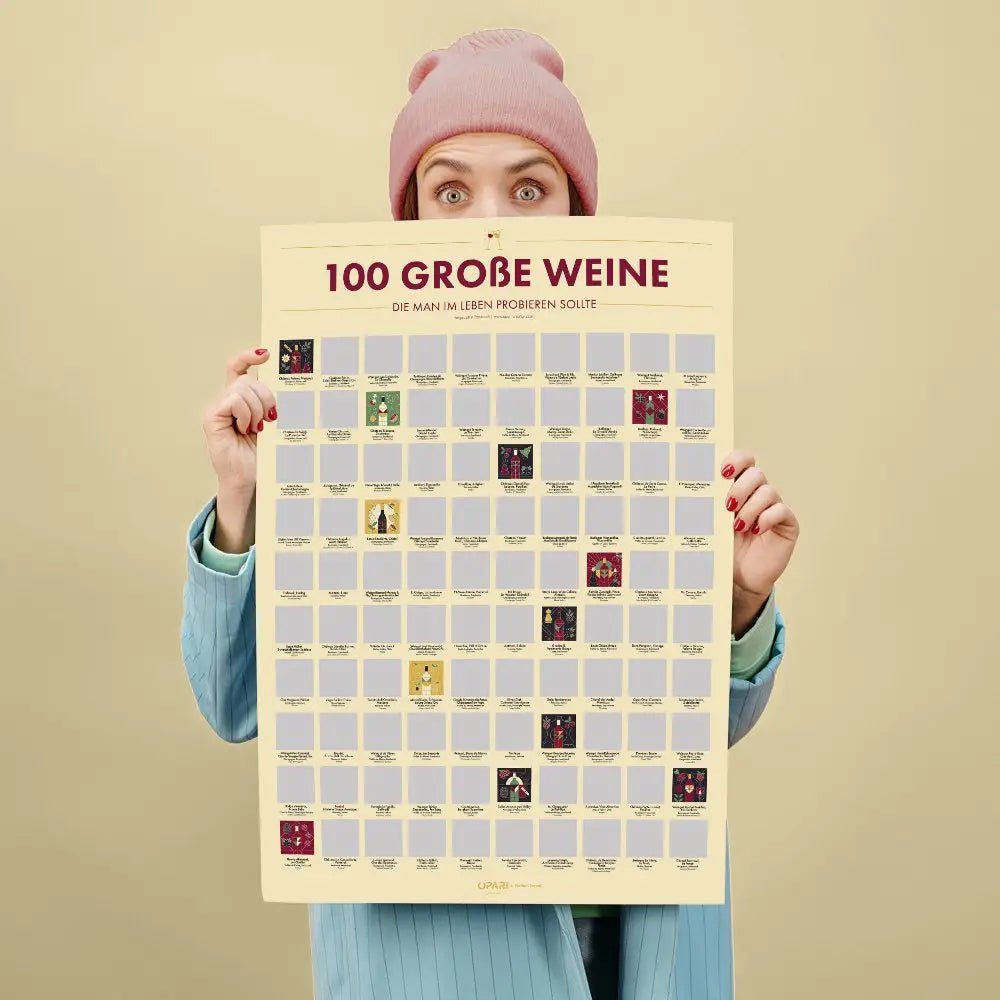 Rubbelposter: 100 der besten Weine, die man im Leben kennen sollte Deutsch Version