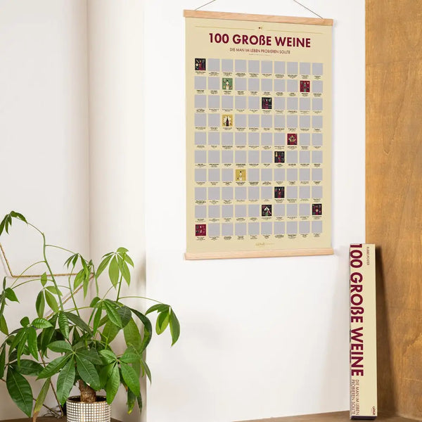 Rubbelposter 100 große Weine die man im Leben probieren sollte (deutsche Version)