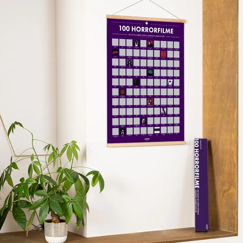 Rubbelposter 100 Horrorfilme die man im Leben einmal gesehen haben sollte (deutsche Version)
