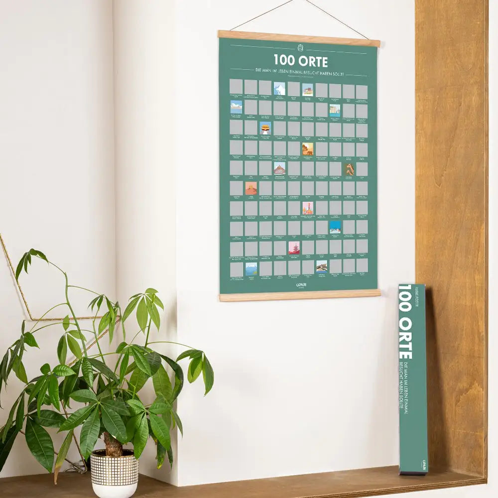 Rubbelposter 100 Orte die man im Leben einmal besucht haben sollte (deutsche Version)