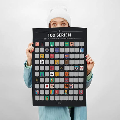 Rubbelposter: 100 Serien die man im Leben einmal gesehen haben sollte deutsche Version
