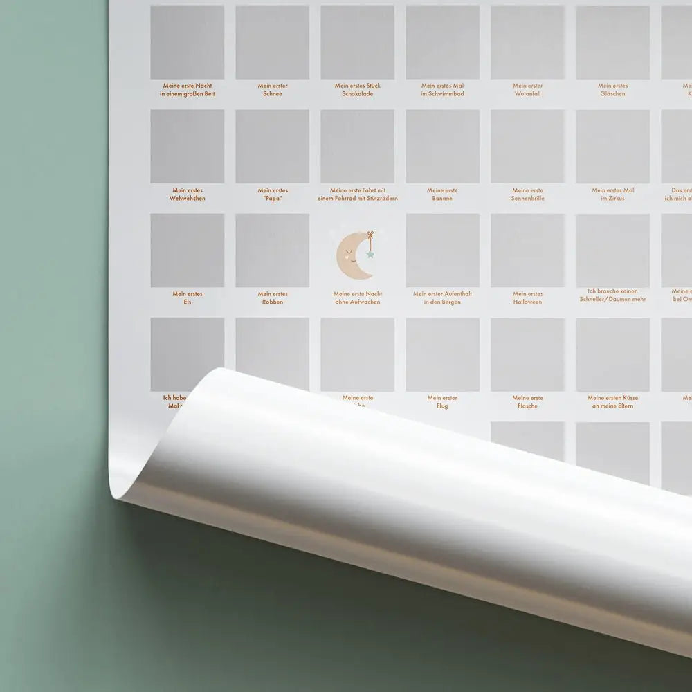 Rubbelposter Die 100 ersten Male deines Kindes (DE)