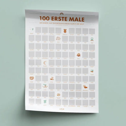 Rubbelposter Die 100 ersten Male deines Kindes (DE)
