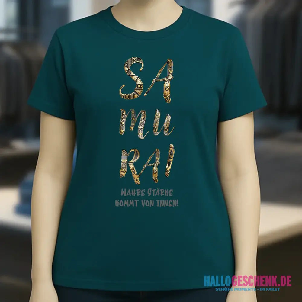 Samurai • Ladies Premium T-Shirt XS-2XL aus Bio-Baumwolle für Damen • Exklusivdesign • personalisiert