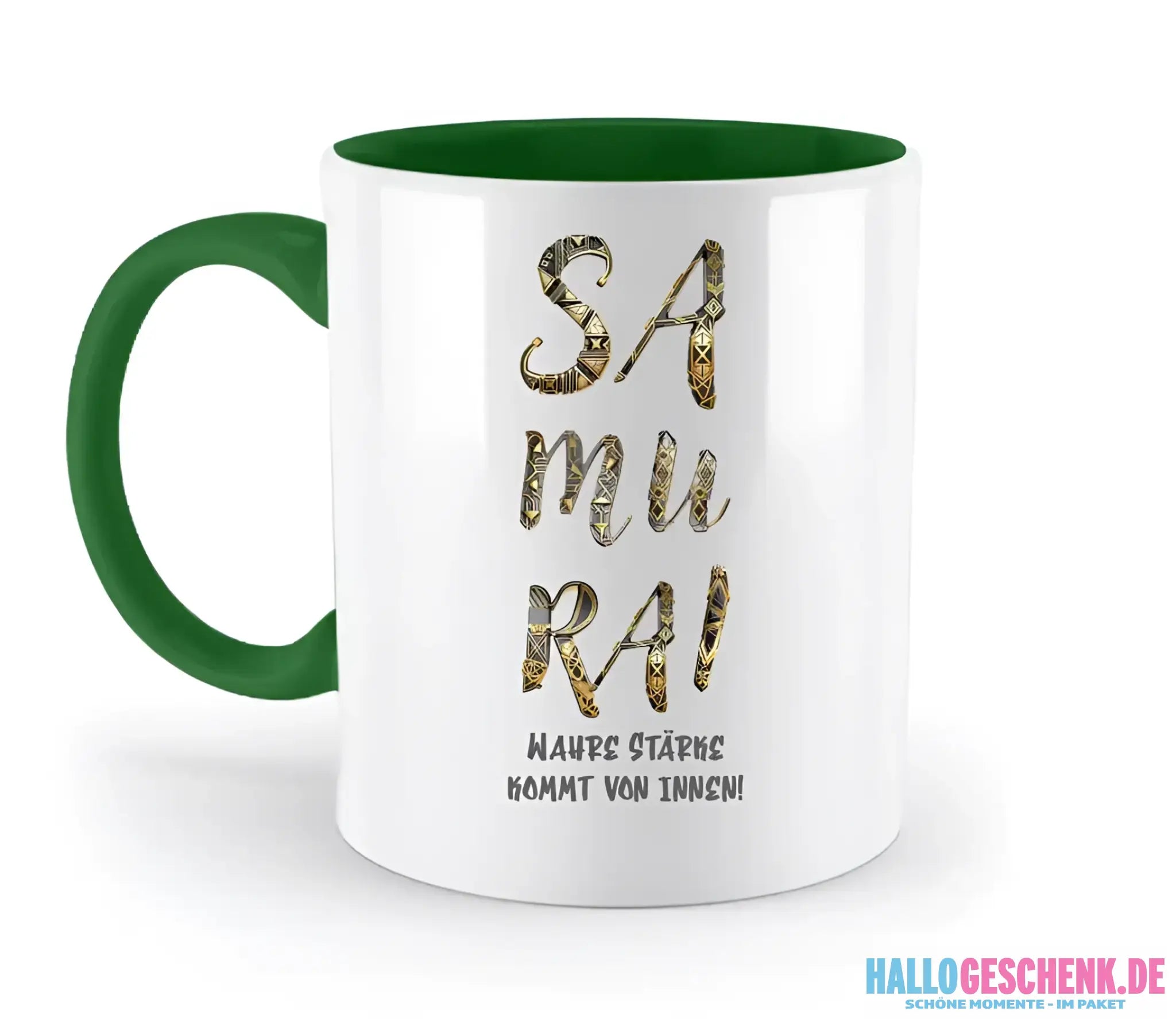 Samurai • zweifarbige Tasse • Exklusivdesign • personalisiert