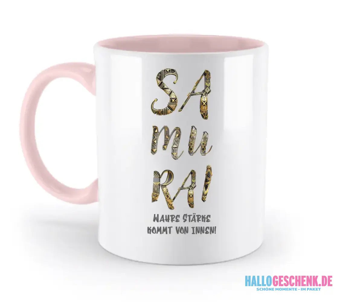 Samurai • zweifarbige Tasse • Exklusivdesign • personalisiert
