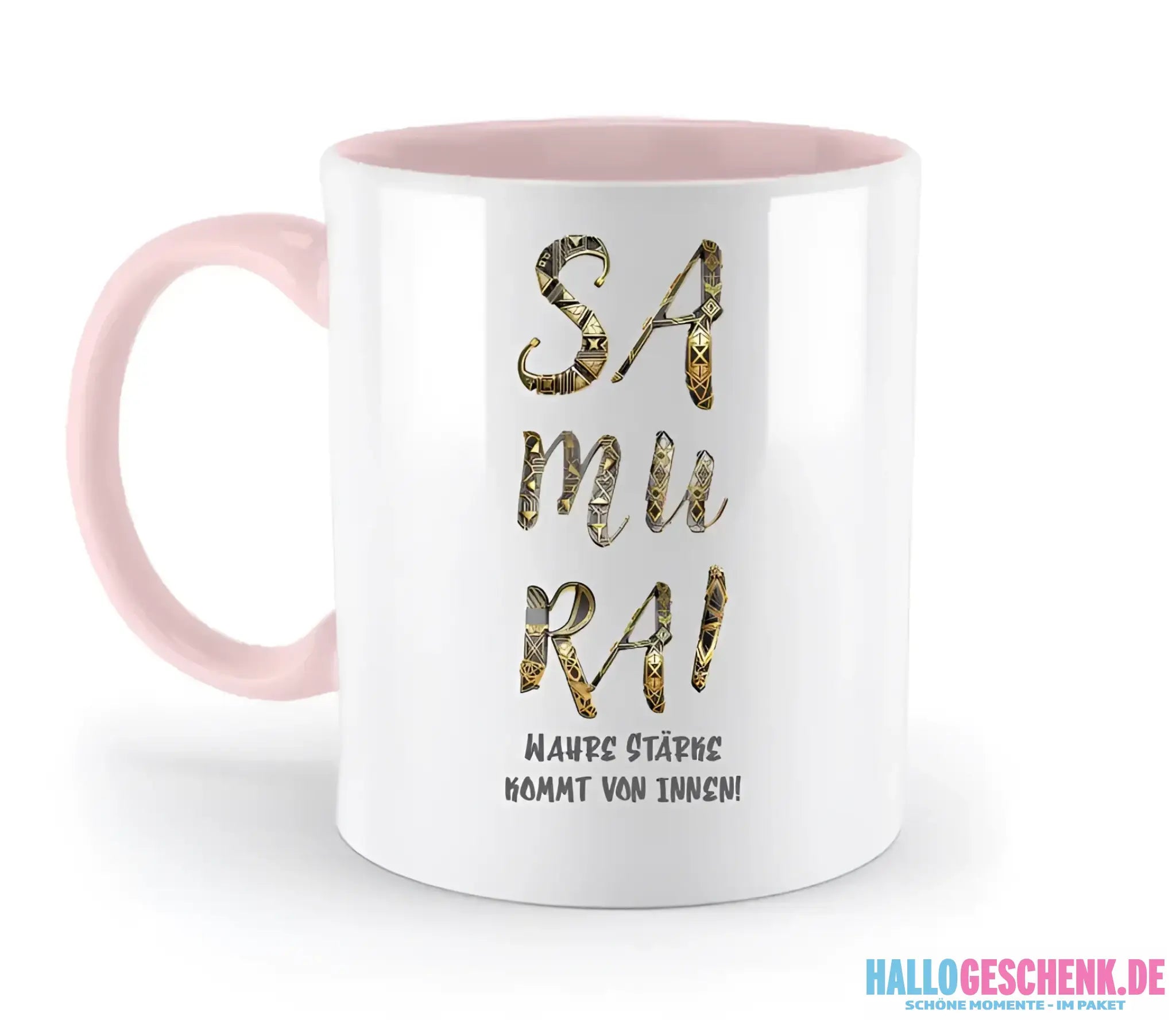 Samurai • zweifarbige Tasse • Exklusivdesign • personalisiert