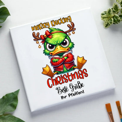 Sarkastisch: Grinchmas Ducks X-mas mit Wunschtext • 12 Motive verfügbar (personalisierbare Motive) • Weihnachtsente