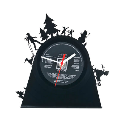 Schallplattentischuhr Snowfun - Standuhr