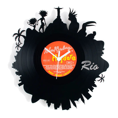 Schallplattenuhr Rio de Janeiro - Wanduhr