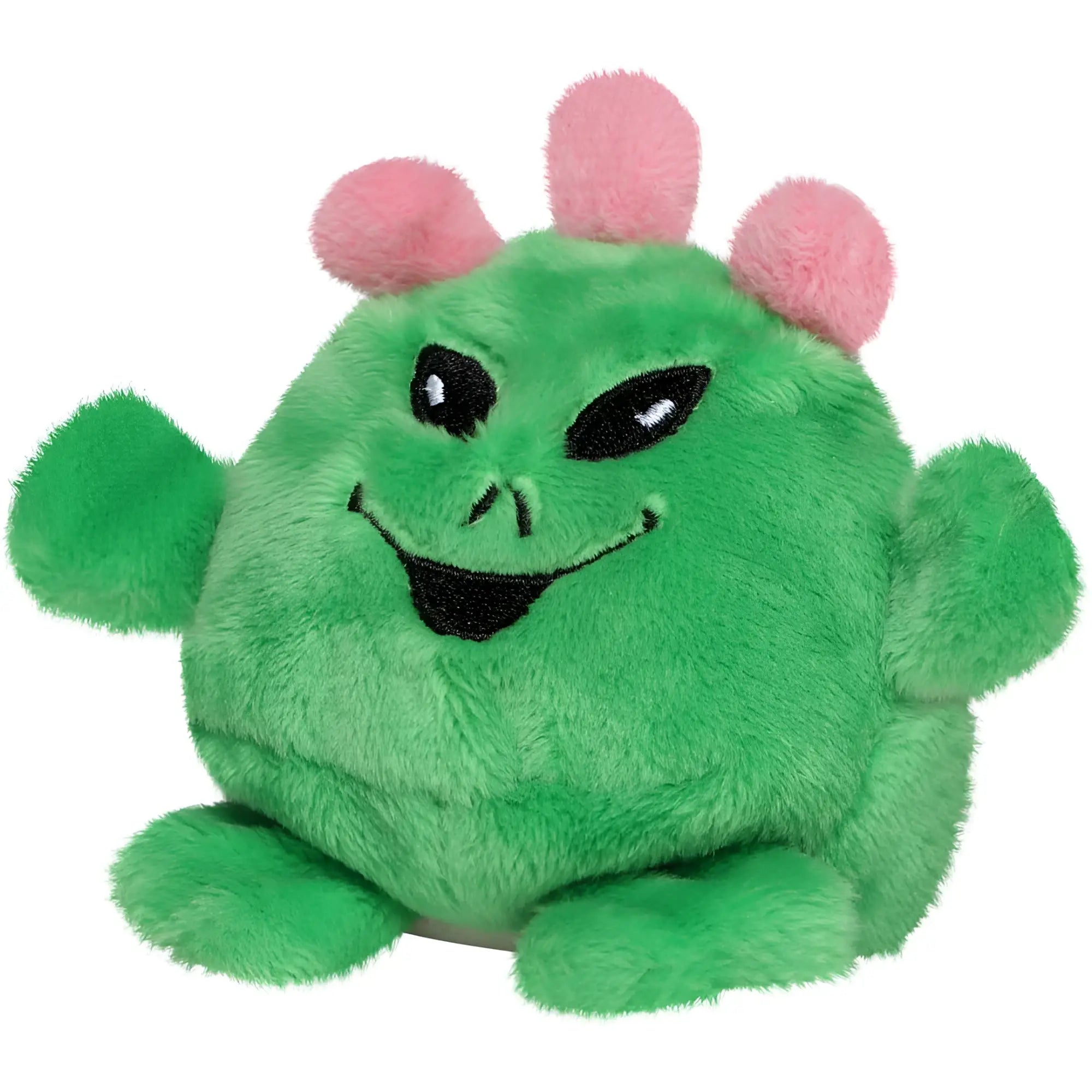 Schmoozies® displayreiniger alien grün plüsch mit pinken stacheln und bestickten gesicht und gliedern