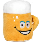 plush goldfarben gelb schmoozies bier displayreiniger mit weiß foam top und embroidered face features