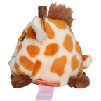 Orange weißer schmoozies displayreiniger giraffe plüsch mit braunen ohren mähne und füßen aus fell
